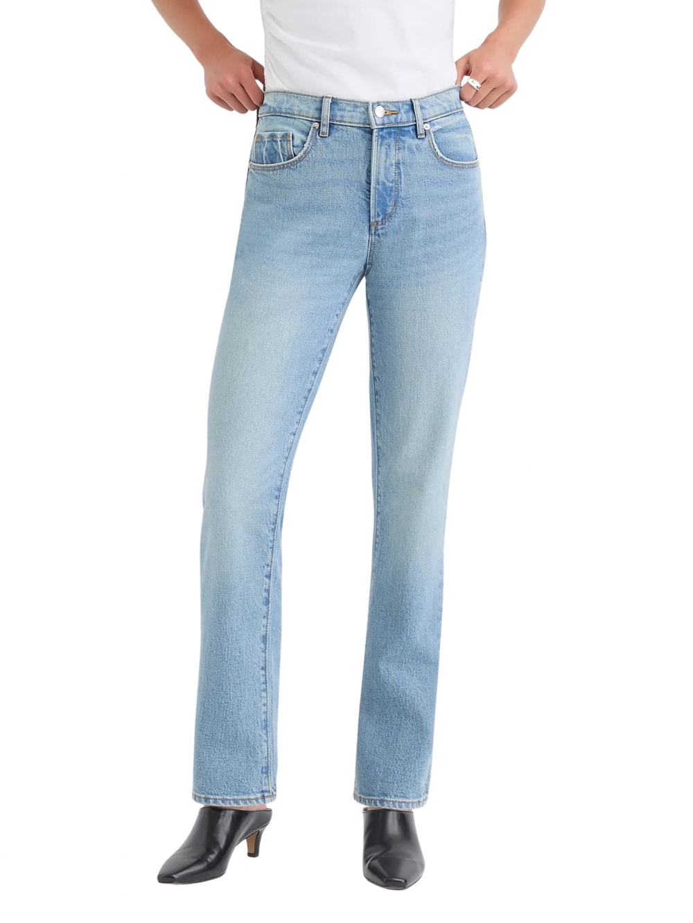 LOFT Light Wash Mid Rise Straight-Leg Jeans Size 29 | 8